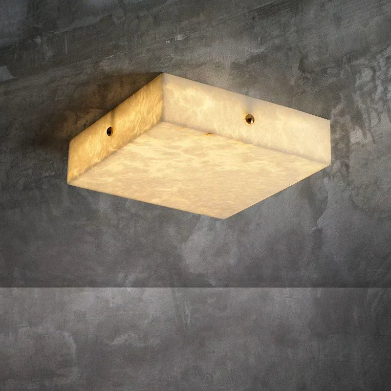 Coral Modern Alabaster Flushmount, Designer Ceiling Light Fixtures Chandelier Riviko 15.75"L