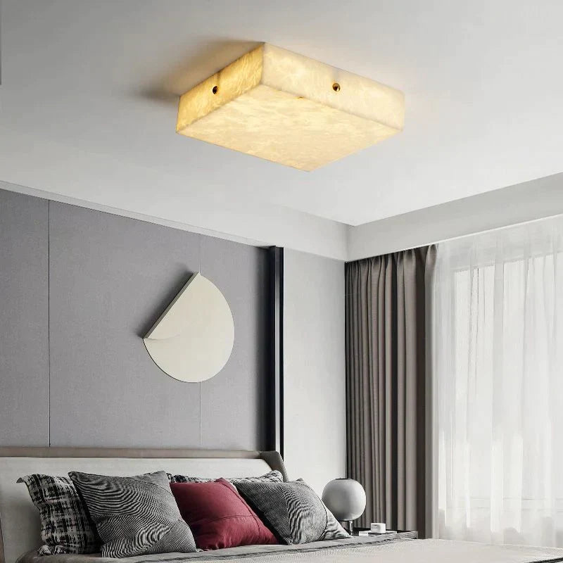 Coral Modern Alabaster Flushmount, Designer Ceiling Light Fixtures Chandelier Riviko