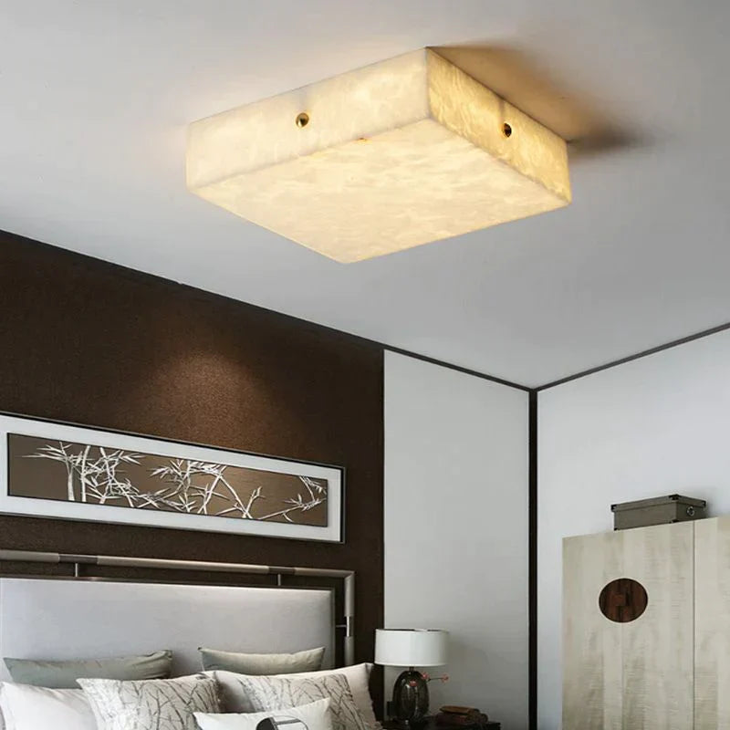 Coral Modern Alabaster Flushmount, Designer Ceiling Light Fixtures Chandelier Riviko