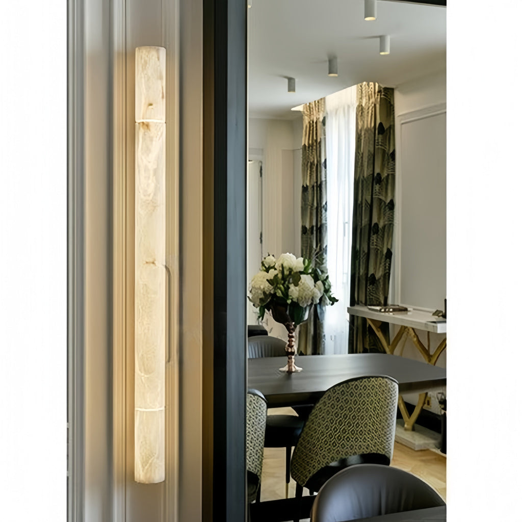 Garron Modern Alabaster Linear Wall Sconce