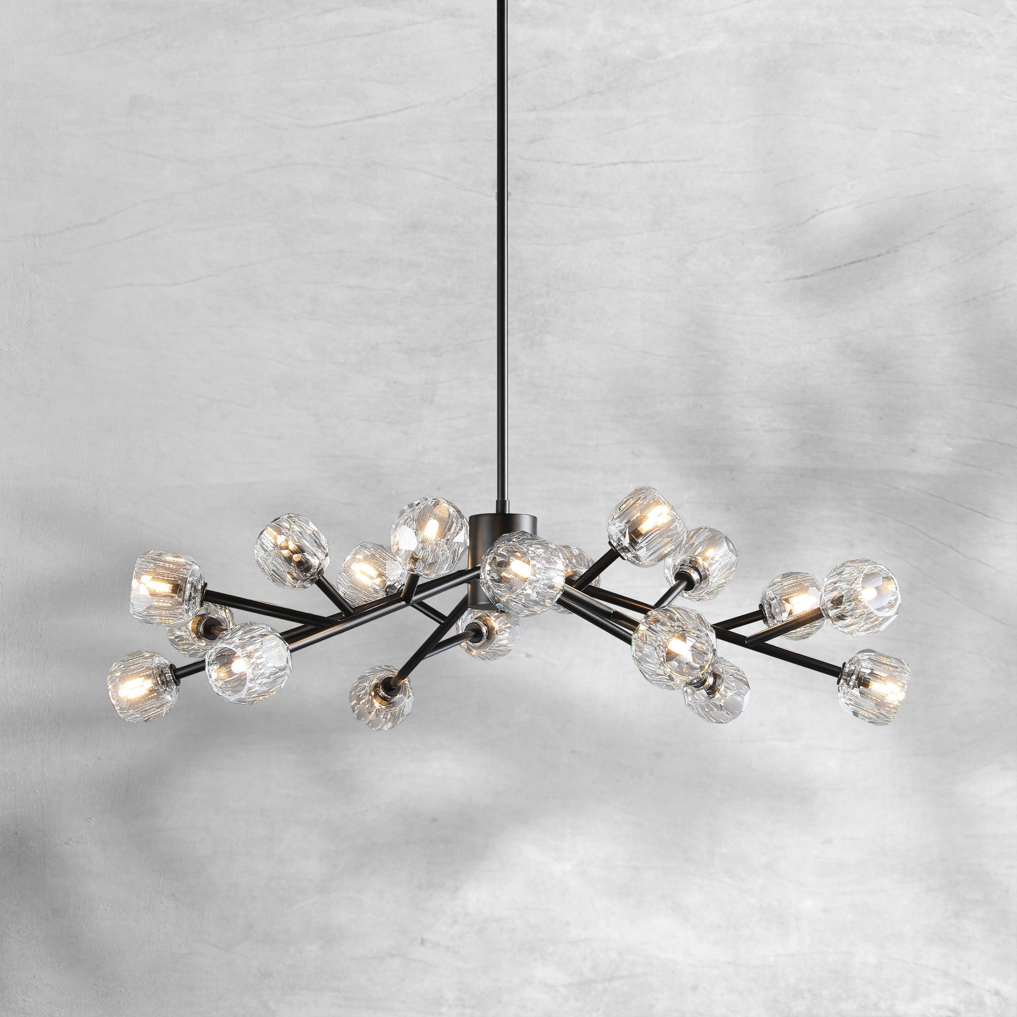 Bille De Crystal Round Chandelier 48"