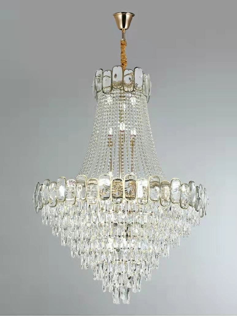 Riviko Grand Lumina K9 Crystal Round Chandelier - Background Shot