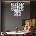 Extra Large Acrylic Spiral DNA Chandelier for High-ceiling Room