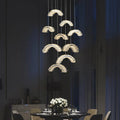 Riviko Radiant Cascade Rock Crystal Chandelier - formal American dining room