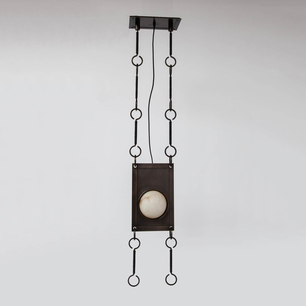 Riviko Alabaster Arc Pendant Chandelier - Background Shot