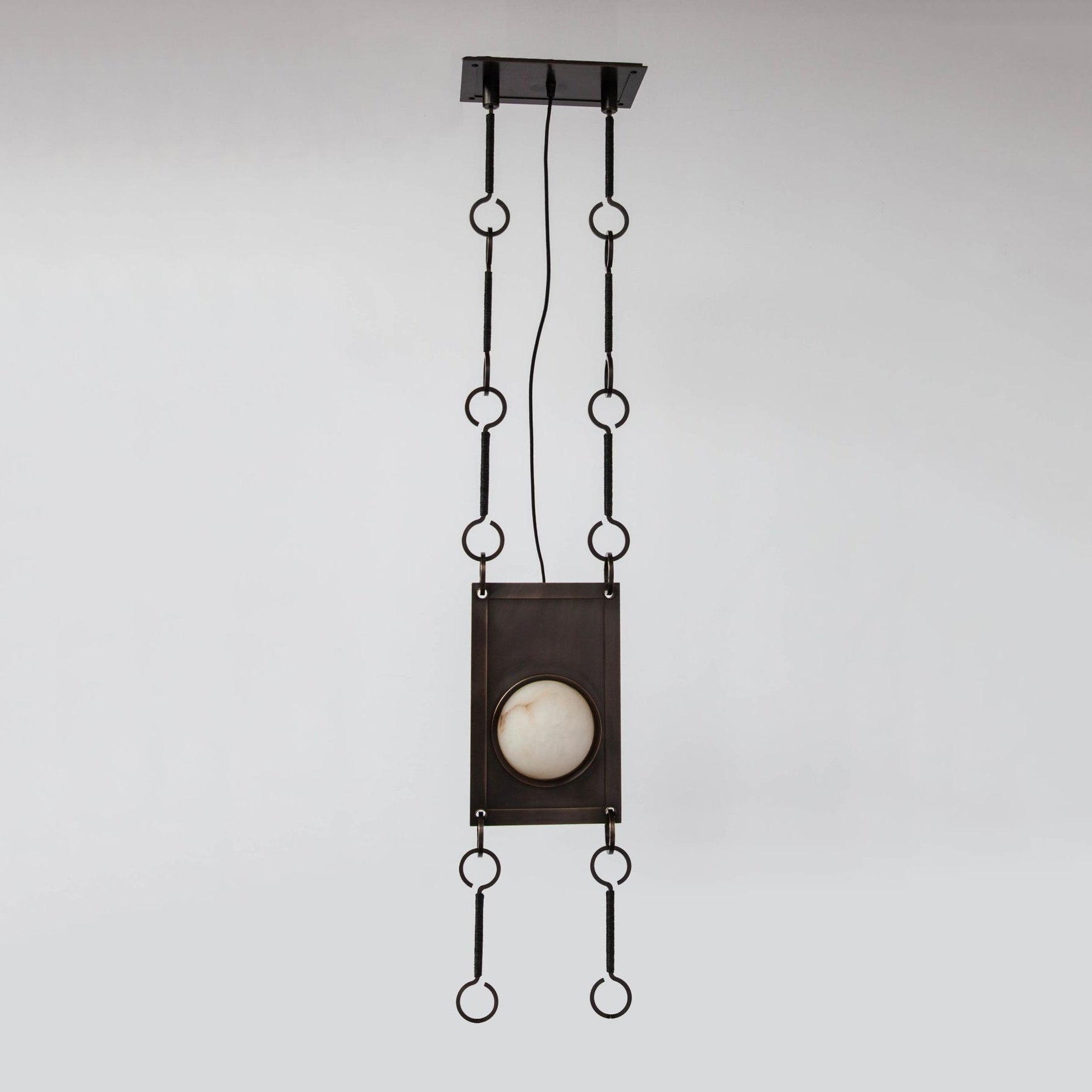 Riviko Alabaster Arc Pendant Chandelier - Background Shot