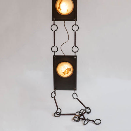 Riviko Ariadne Alabaster Link Chandelier - Background Shot