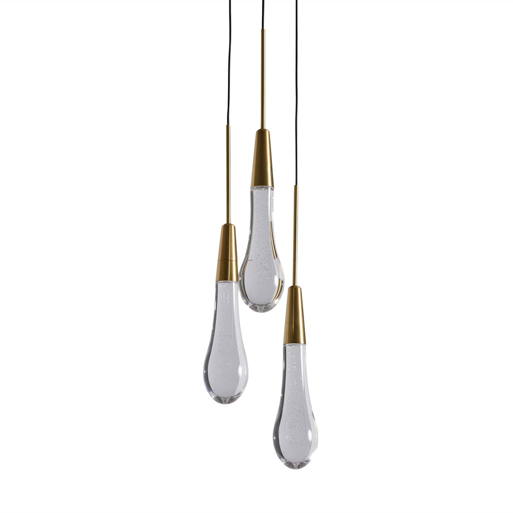 Soltaire Raindrop 3-Light Pendant