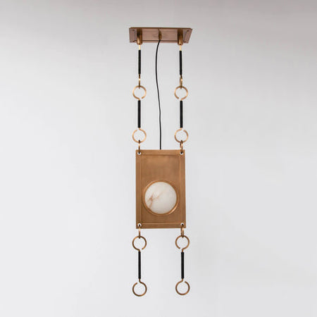 Riviko Alabaster Arc Pendant Chandelier - formal American dining room