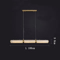 Chanavia Modern Linear Alabaster Chandelier, Chandelier Over Dining Table