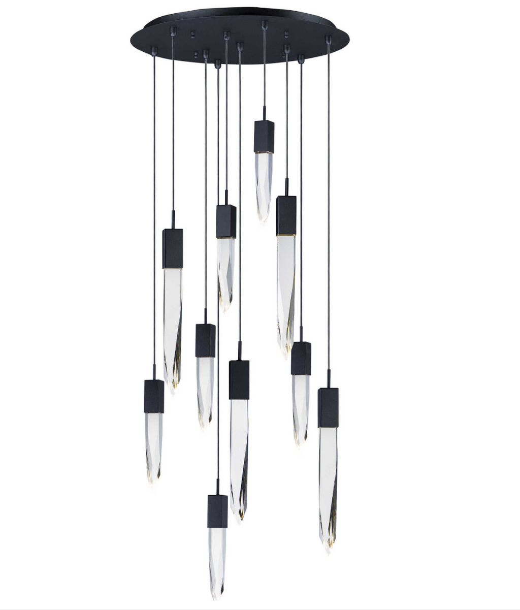 Riviko Cosmic Radiance Round/Rectangle Crystal Pendant Chandelier - Background Shot