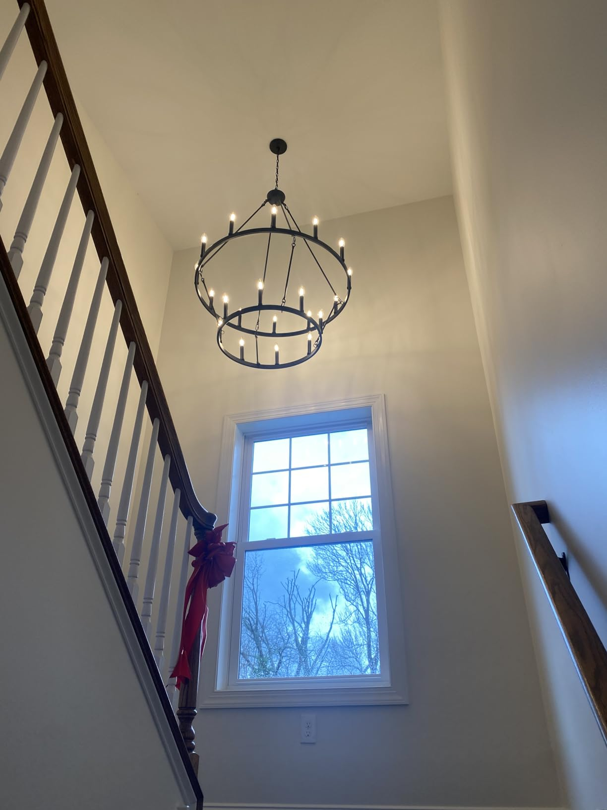 Celestine Vintage Filament Two-Tier Round Chandelier 38"