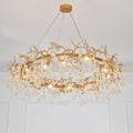 Riviko Dewdrop Bloom Brass Branch Chandelier - Background Shot