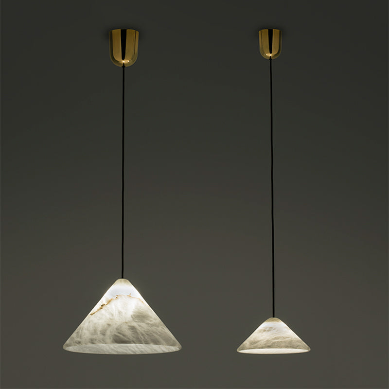 Matteo Modern Alabaster Kitchen Island Pendant Light Chandelier Riviko Small-7.87" D