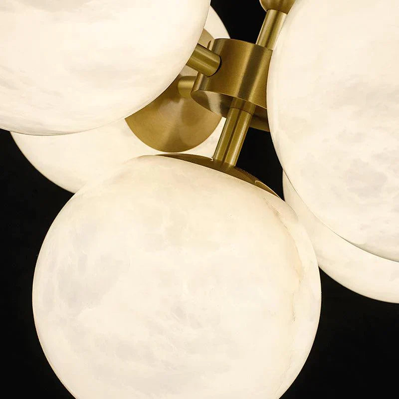 Carmen Modern Alabaster Kitchen Island Pendant, Real Alabaster Pendant Lamp For Bedroom Chandelier Riviko