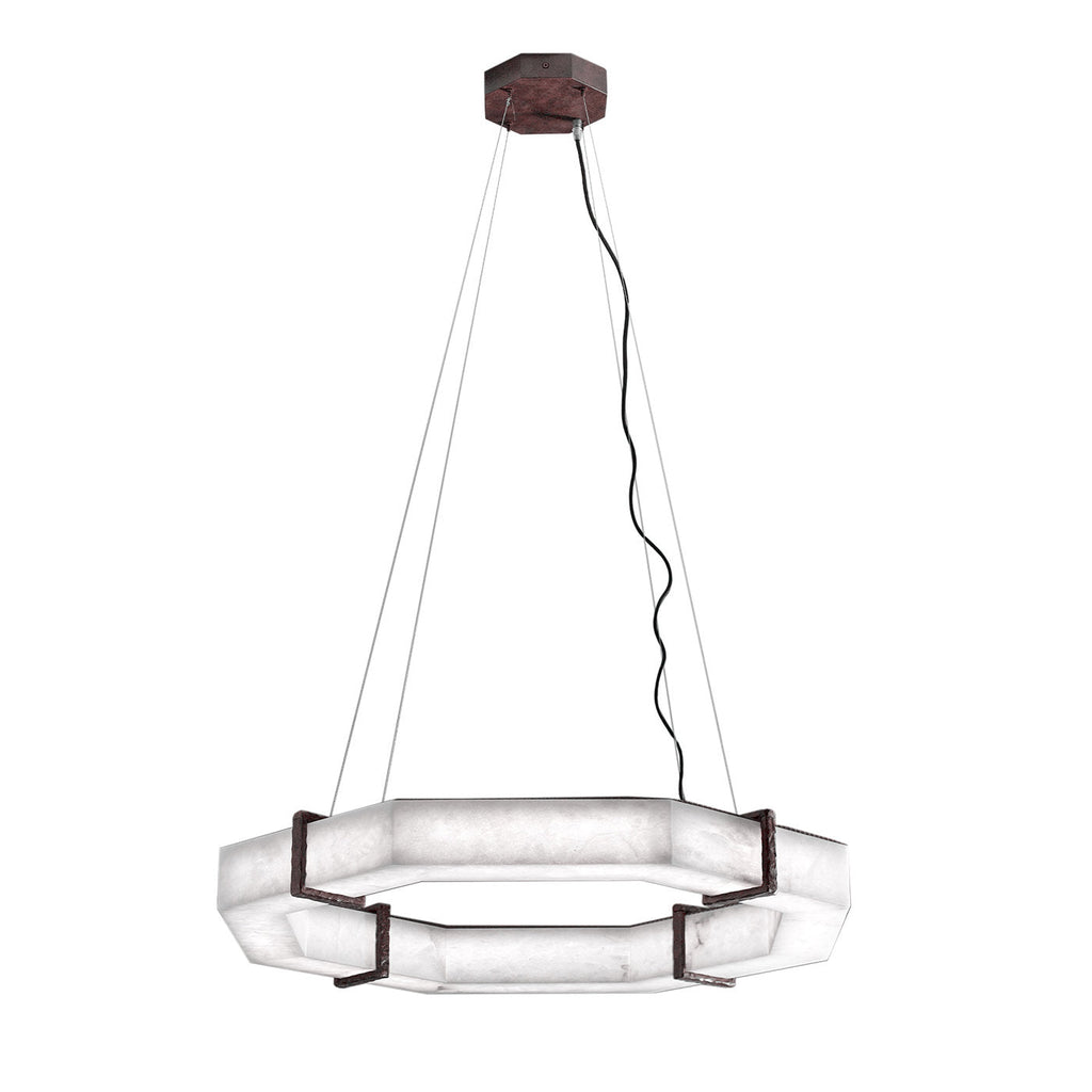 Maxine Modern Creative Retro Alabaster Living Room Round Chandelier Chandelier Riviko
