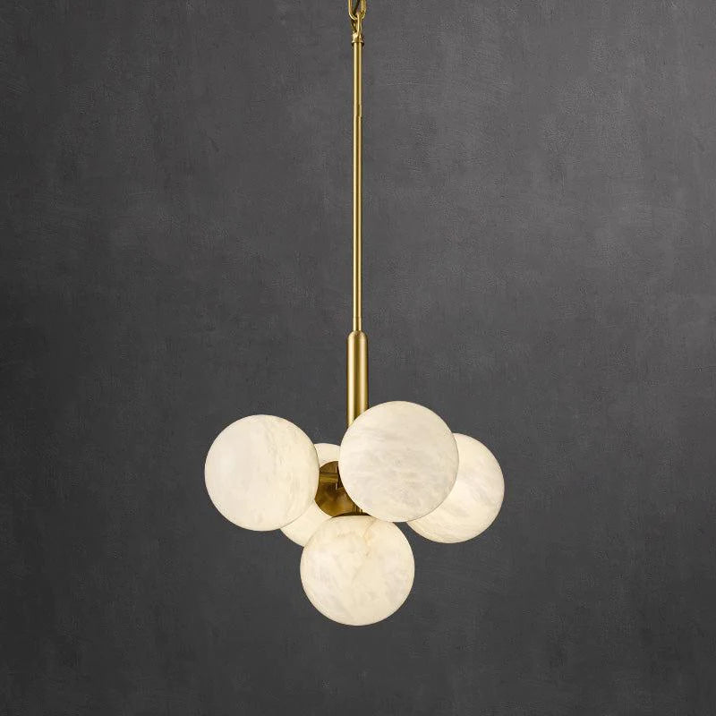 Carmen Modern Alabaster Kitchen Island Pendant, Real Alabaster Pendant Lamp For Bedroom Chandelier Riviko