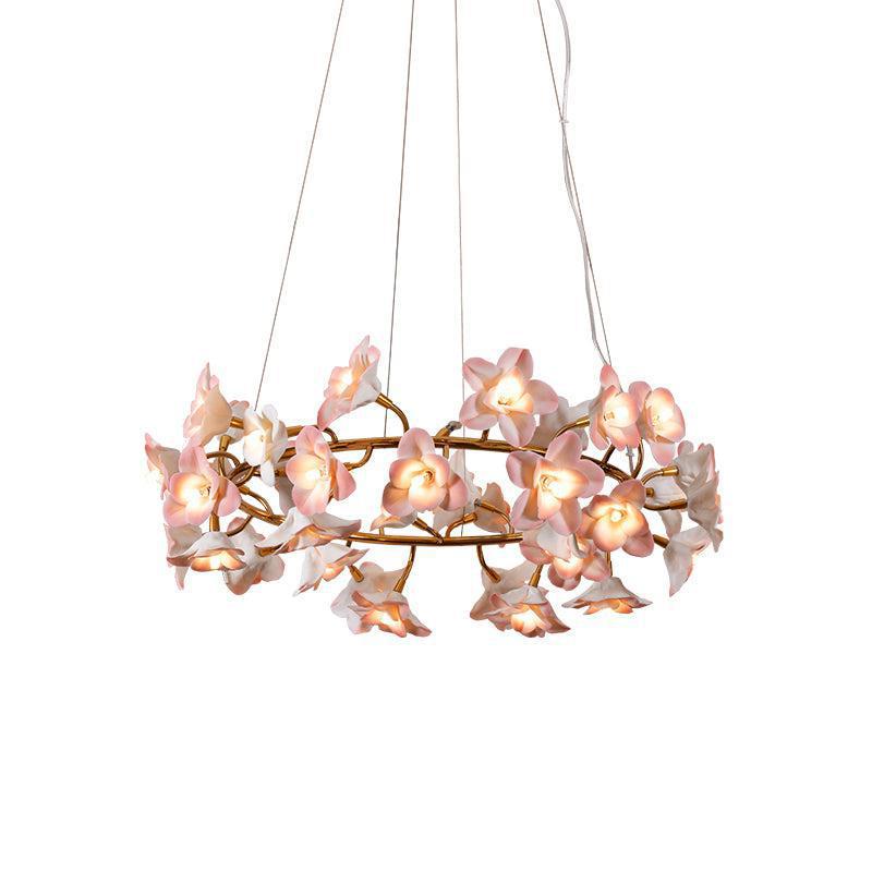 Riviko Radiant Bloom Round Chandelier - Background Shot