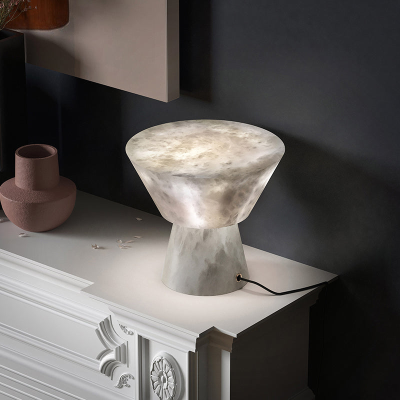 Franta Modern L Alabaster Living Room Table Lamp Besides Bed table lamp Riviko