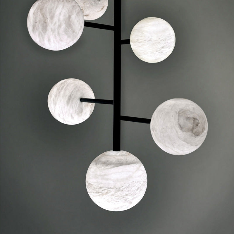 Sian Modern Sphere Delight - Modern Artistic Alabaster Pendant Light Chandelier Riviko