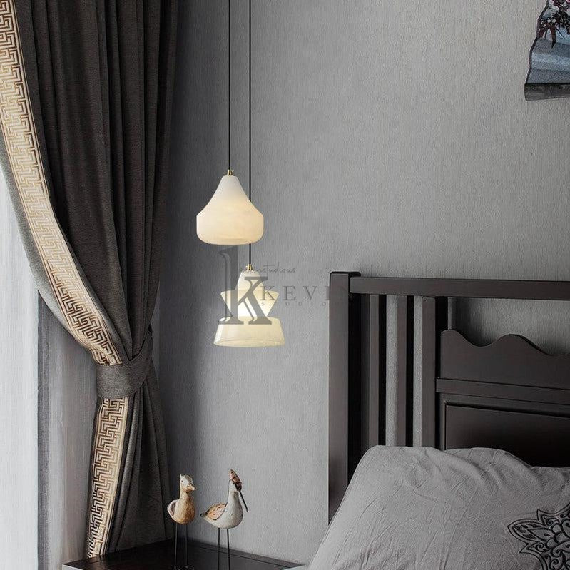 Felix Small Alabaster Pendant Light Besides Bed Pendant Light Riviko