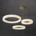 Emerald Real Alabaster Ring Chandelier, Modern Circular Chandelier Chandelier Riviko
