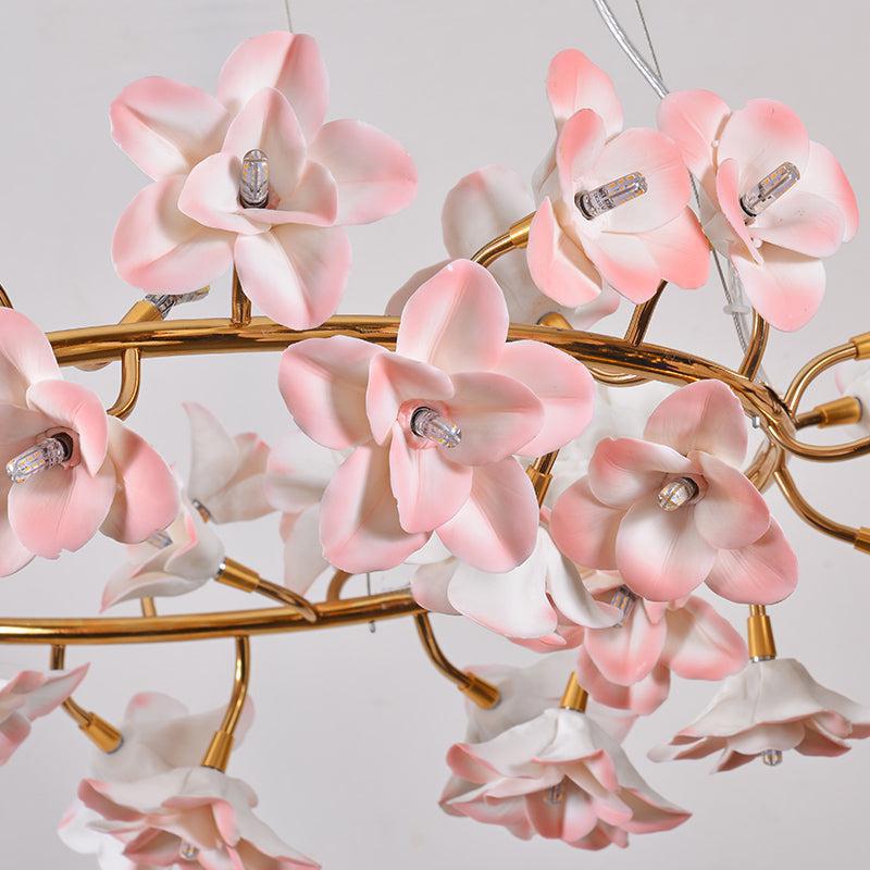Riviko Radiant Bloom Round Chandelier - Background Shot