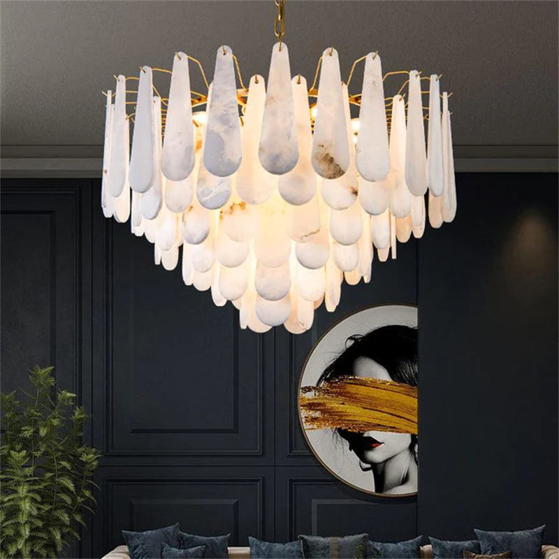 Deborah Alabaster Foyer Chandelier Lighting, Luxury Modern Lighting chandelier Riviko