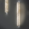Flor Rectangular Modern Alabaster Wall Light Besides Bed Wall Light Fixtures Riviko 23.6" H