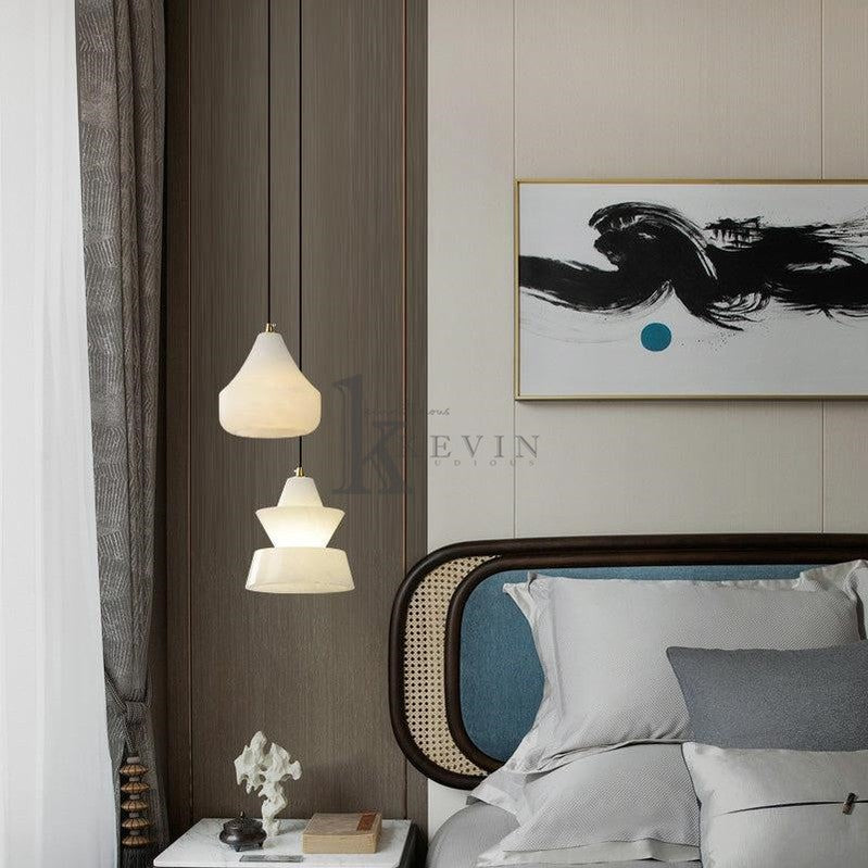 Felix Small Alabaster Pendant Light Besides Bed Pendant Light Riviko