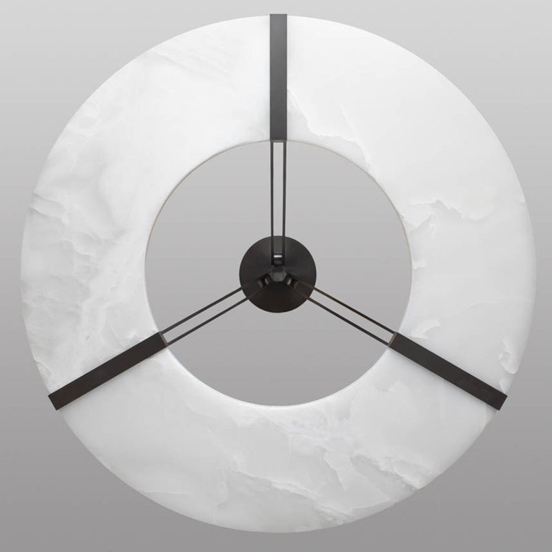 Maxine Modern Round Alabaster Plate Chandelier, Exquisite Illumination Chandelier Riviko