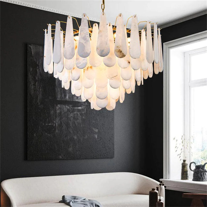 Deborah Alabaster Foyer Chandelier Lighting, Luxury Modern Lighting chandelier Riviko