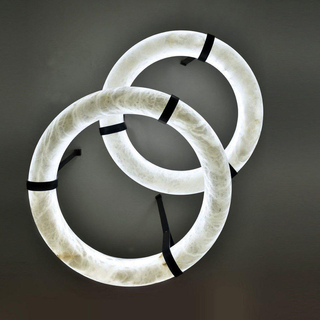 Riviko Alabaster Orb Modern Pendant - Background Shot