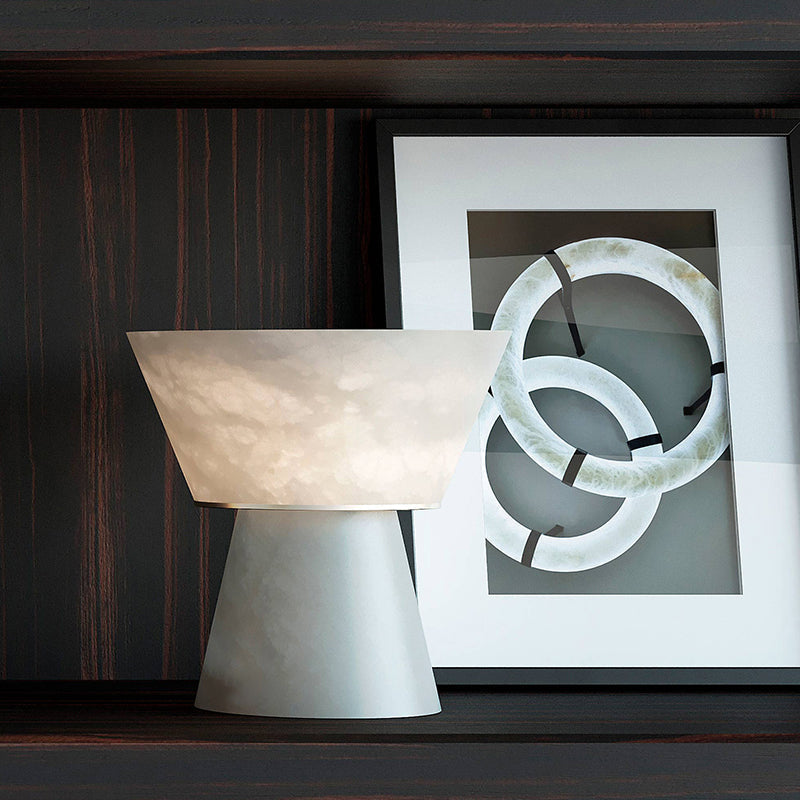 Franta Modern Alabaster Living Room Table Lamp table lamp Riviko