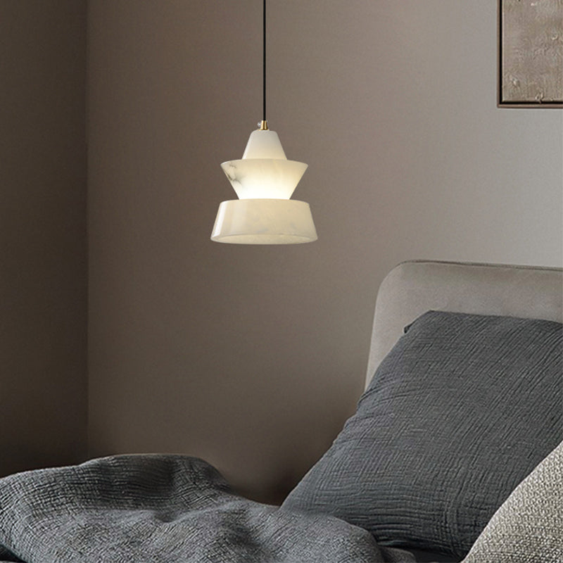 Koltin Lab Small Alabaster Coffee Table Pendant, Modern Pendant Light Besides Bed Chandelier Riviko