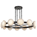 PrismFlow Alabaster Metal Chandelier