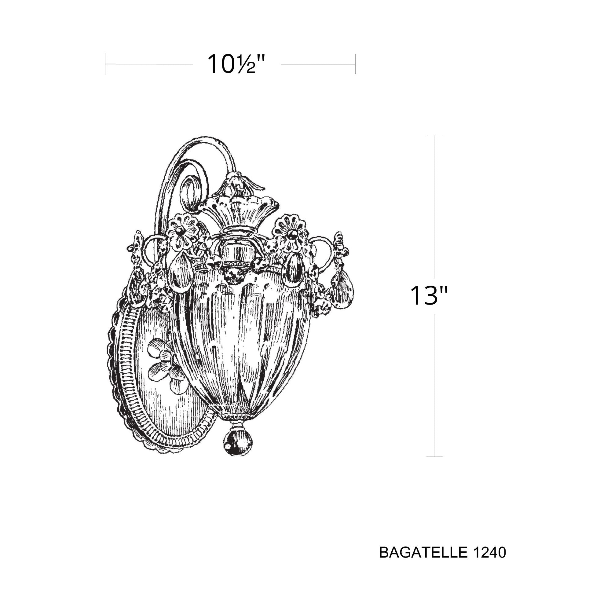 Riviko Heritage Bloom 1-Light Wall Sconce - Background Shot