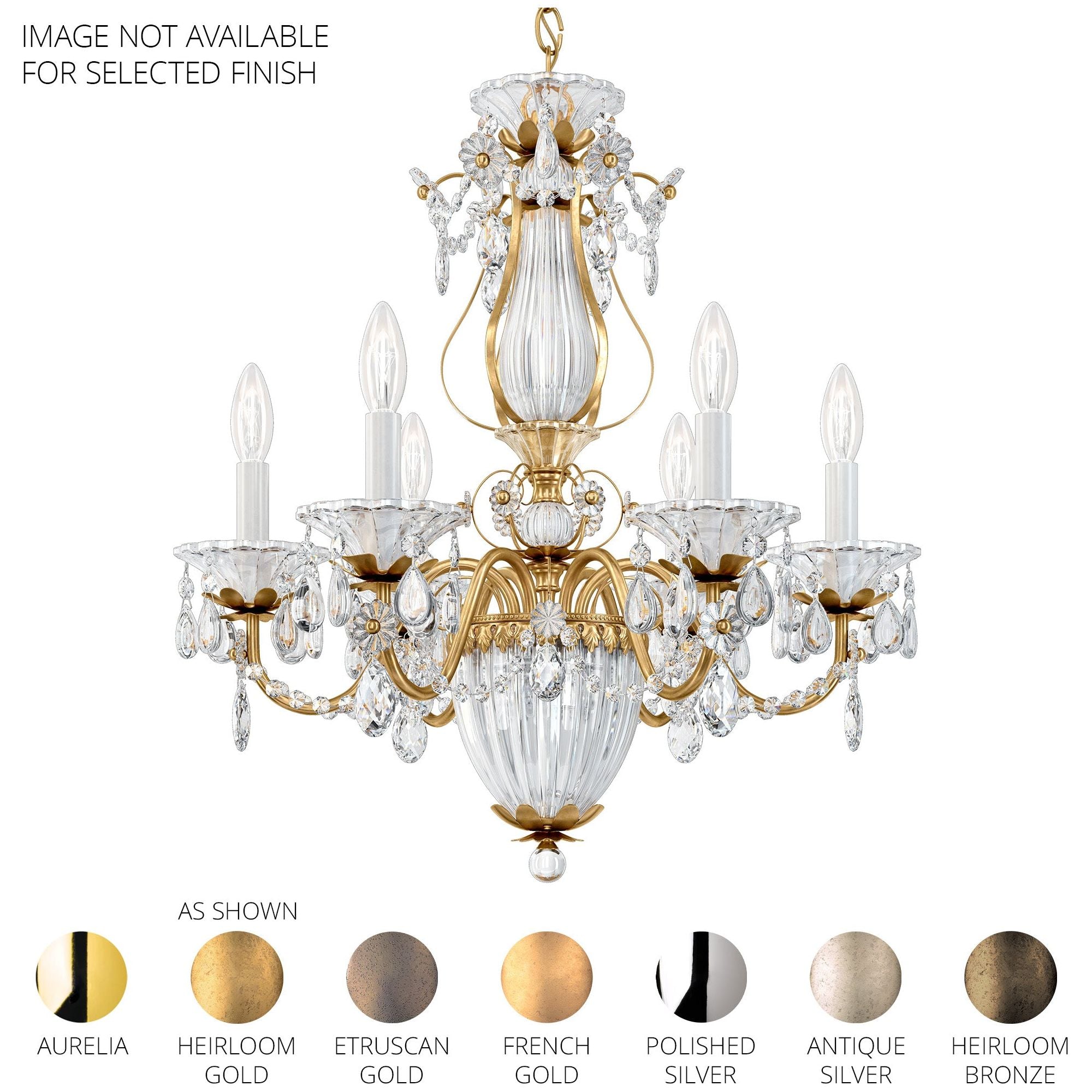 Riviko Heritage Bloom 7-Light Chandelier - Background Shot