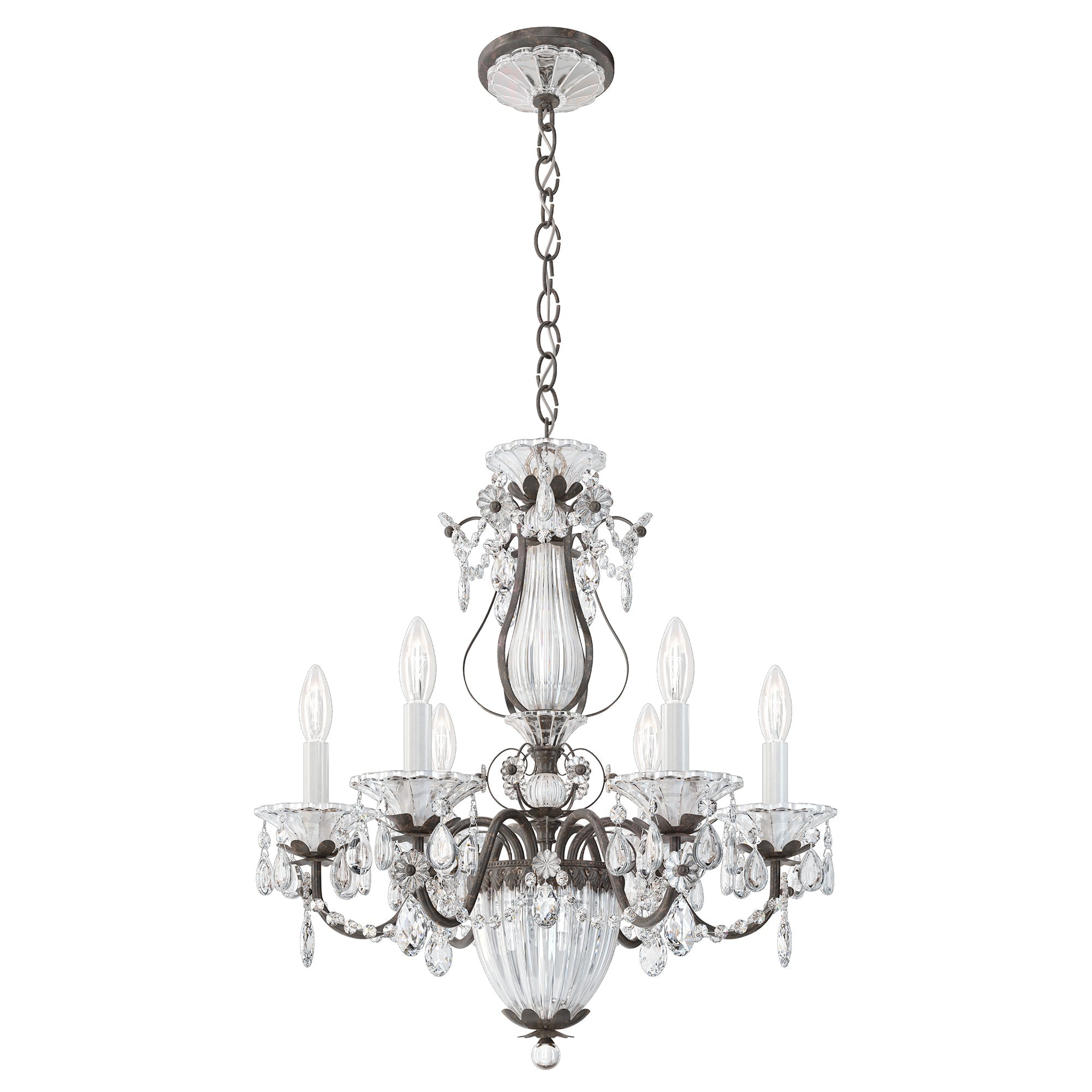 Riviko Heritage Bloom 7-Light Chandelier - Background Shot