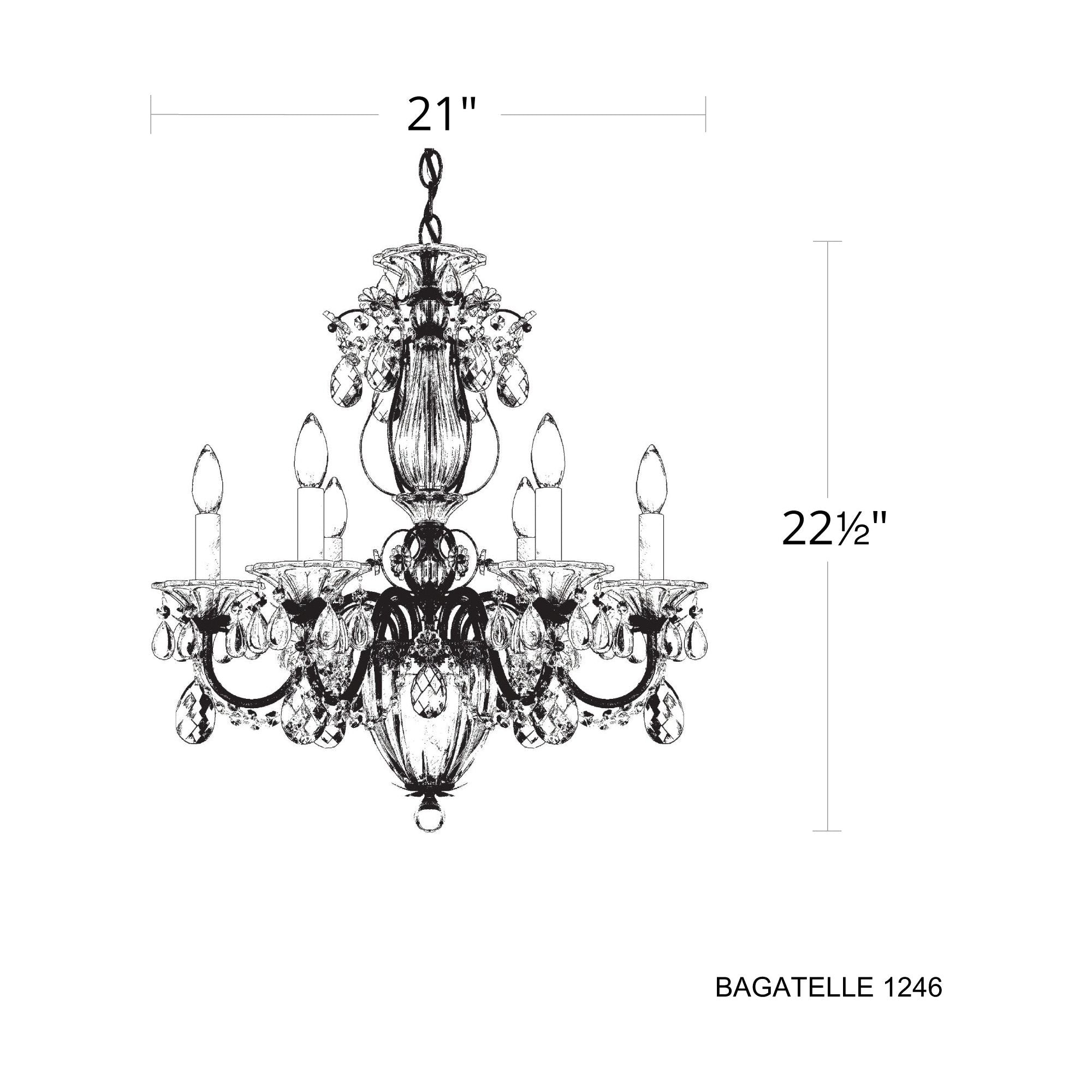 Riviko Heritage Bloom 7-Light Chandelier - Background Shot
