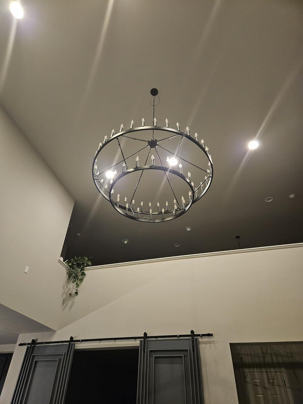 Celestine Vintage Filament Two-Tier Round Chandelier 38"