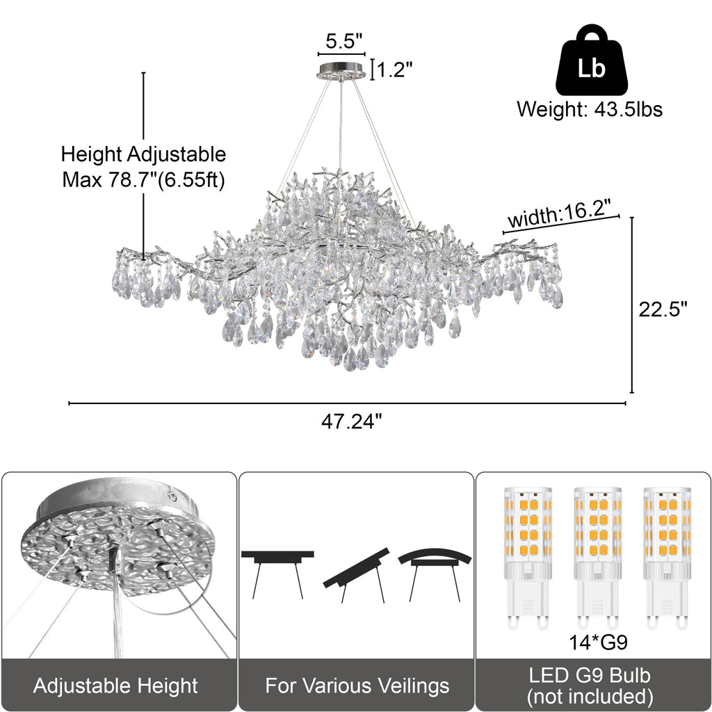 Modern Tree Crystal Chandelier