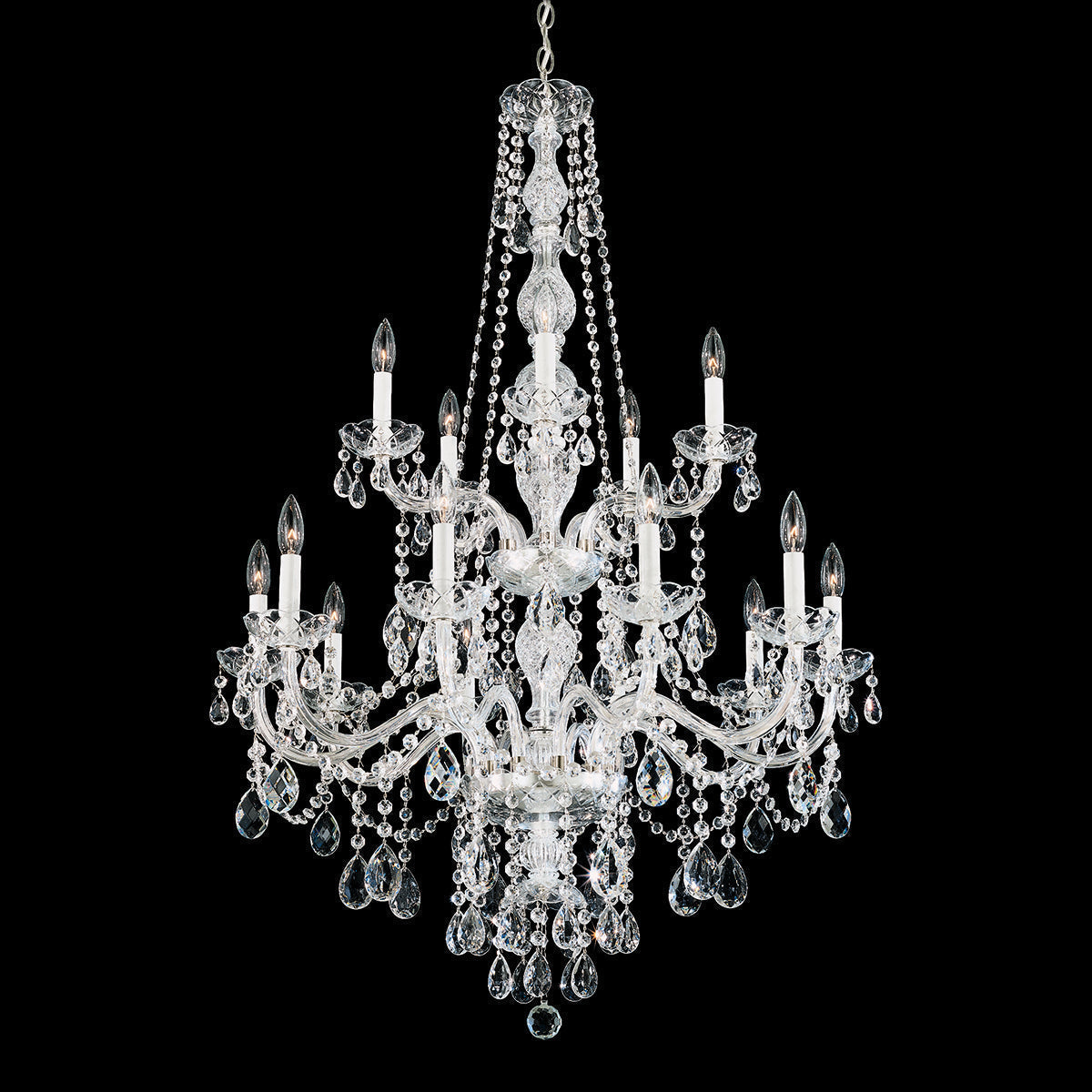 Riviko Regal Radiance Grand Crystal Chandelier - grand American estate foyer