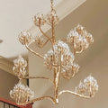 Riviko Veridian Bloom 22-Light Gold Chandelier - Background Shot