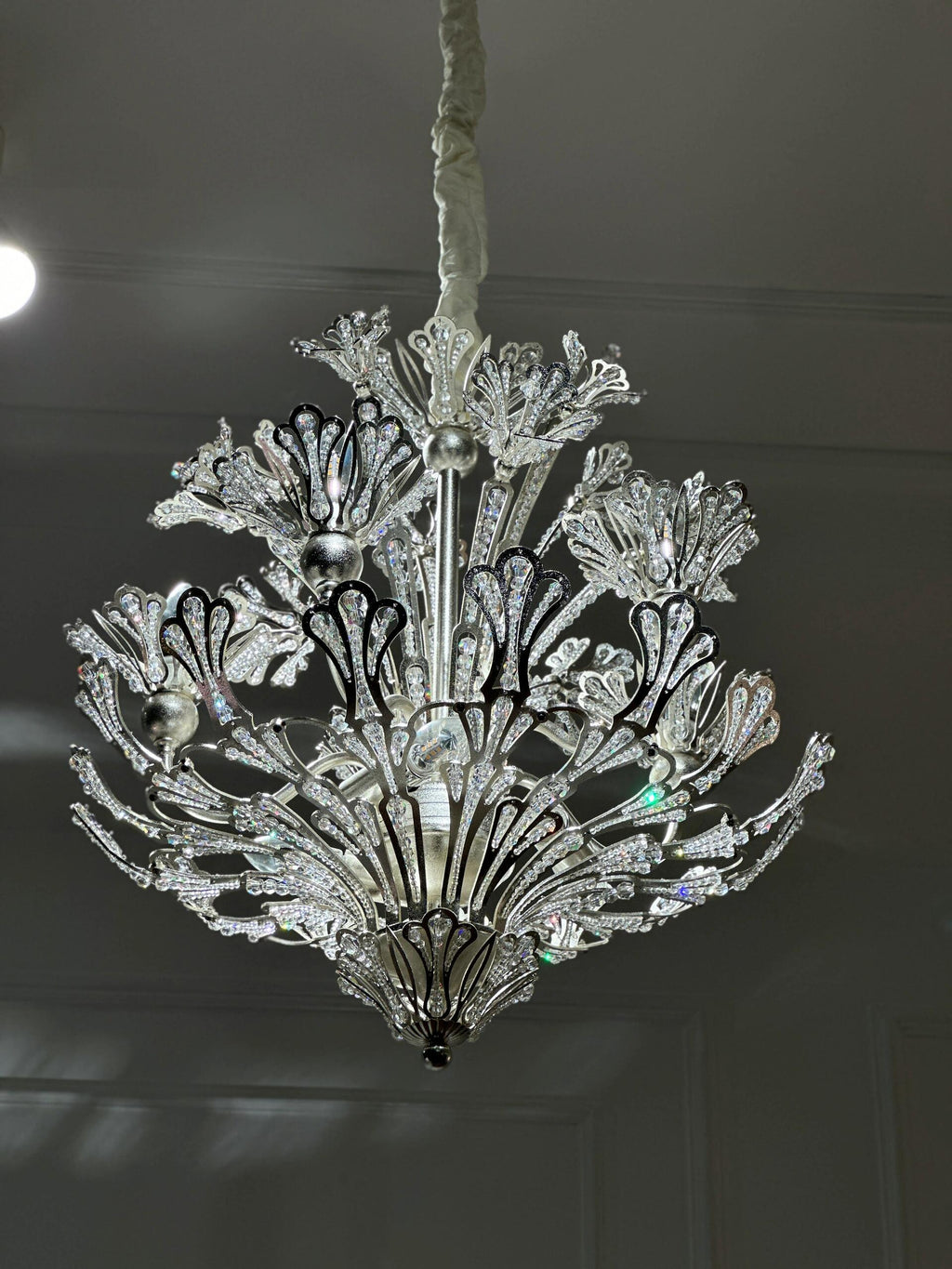 French Style Floral Crystal Chandelier