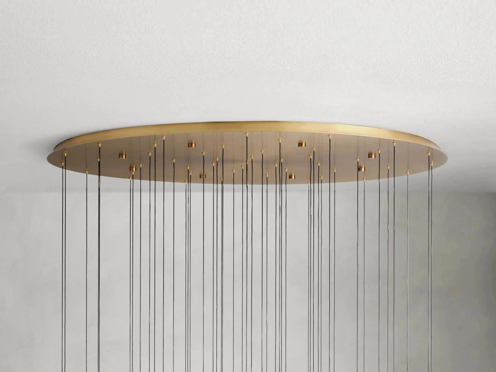 Soltaire Raindrop Round Chandelier 58"W