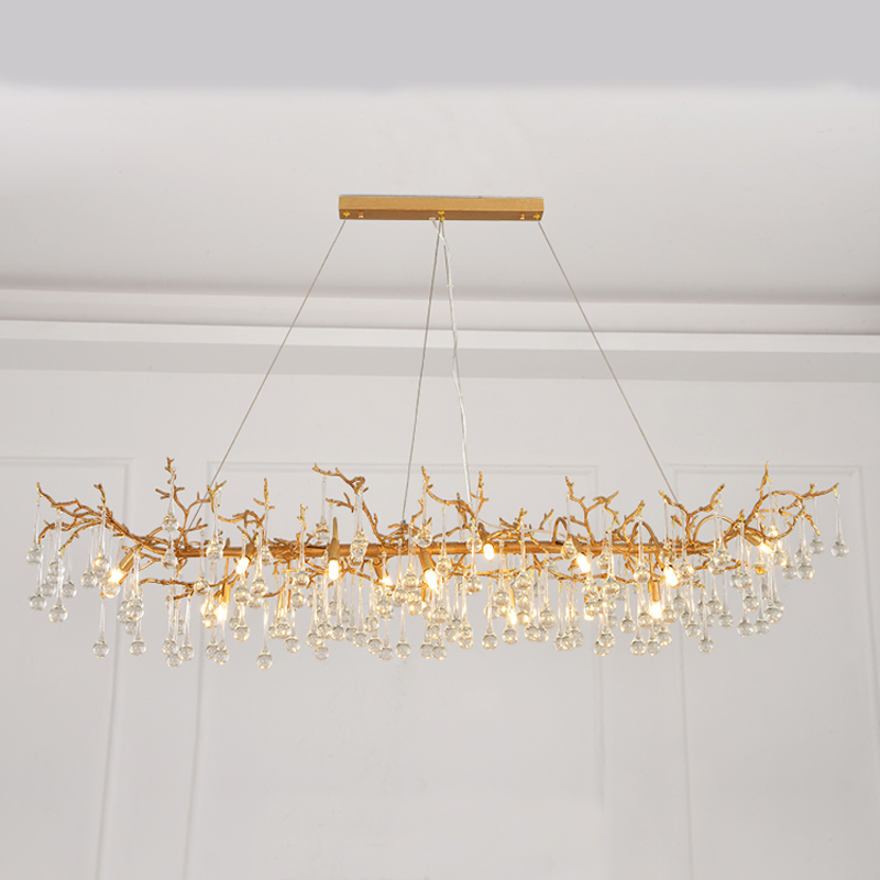 Riviko Verdant Canopy Crystal Branch Chandelier - Background Shot
