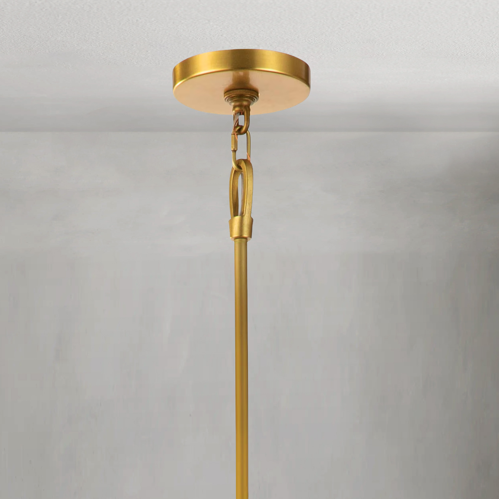 Riviko Kinetic Brass 12-Light Chandelier - Background Shot