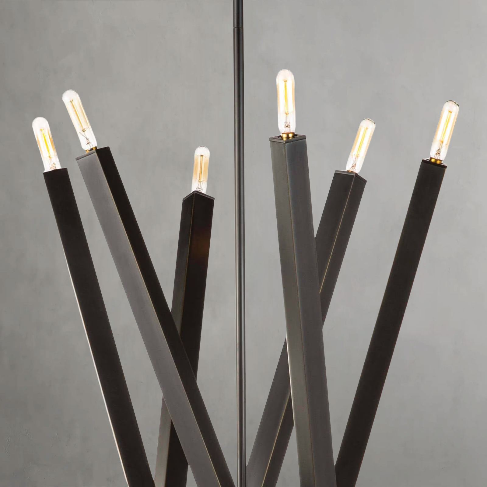 Riviko Kinetic Brass 12-Light Chandelier - Background Shot