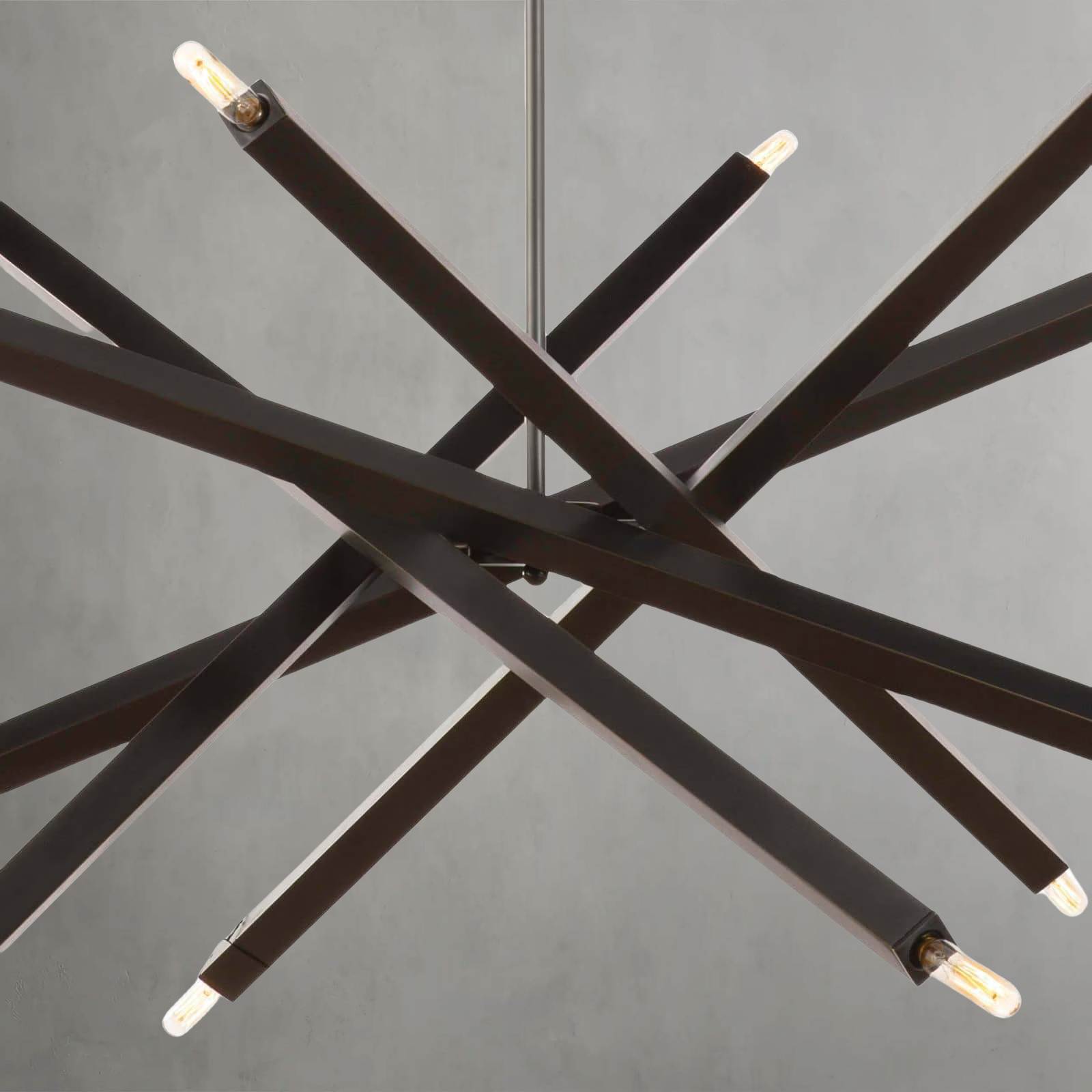 Riviko Kinetic Brass 12-Light Chandelier - Background Shot